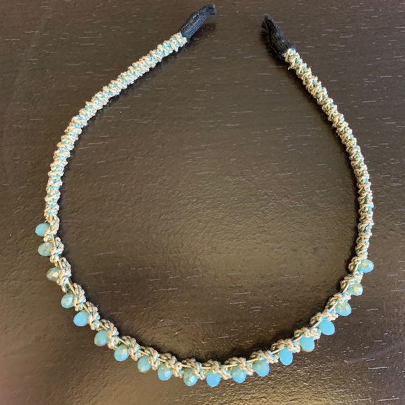 Turquoise Rhinestone Headband - Picture 2 of 2